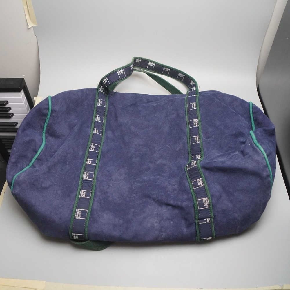 Goldman Sachs Scarborough & Tweed Canvas Duffle Bag Blue Green Corporate Swag - Picture 4 of 11